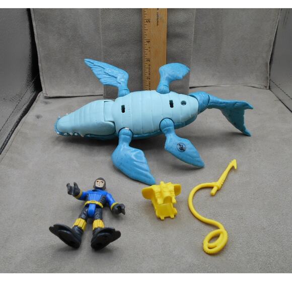 Imaginext Jurassic World 2018 Mosasaurus & Diver Playset Complete - Picture 7 of 9